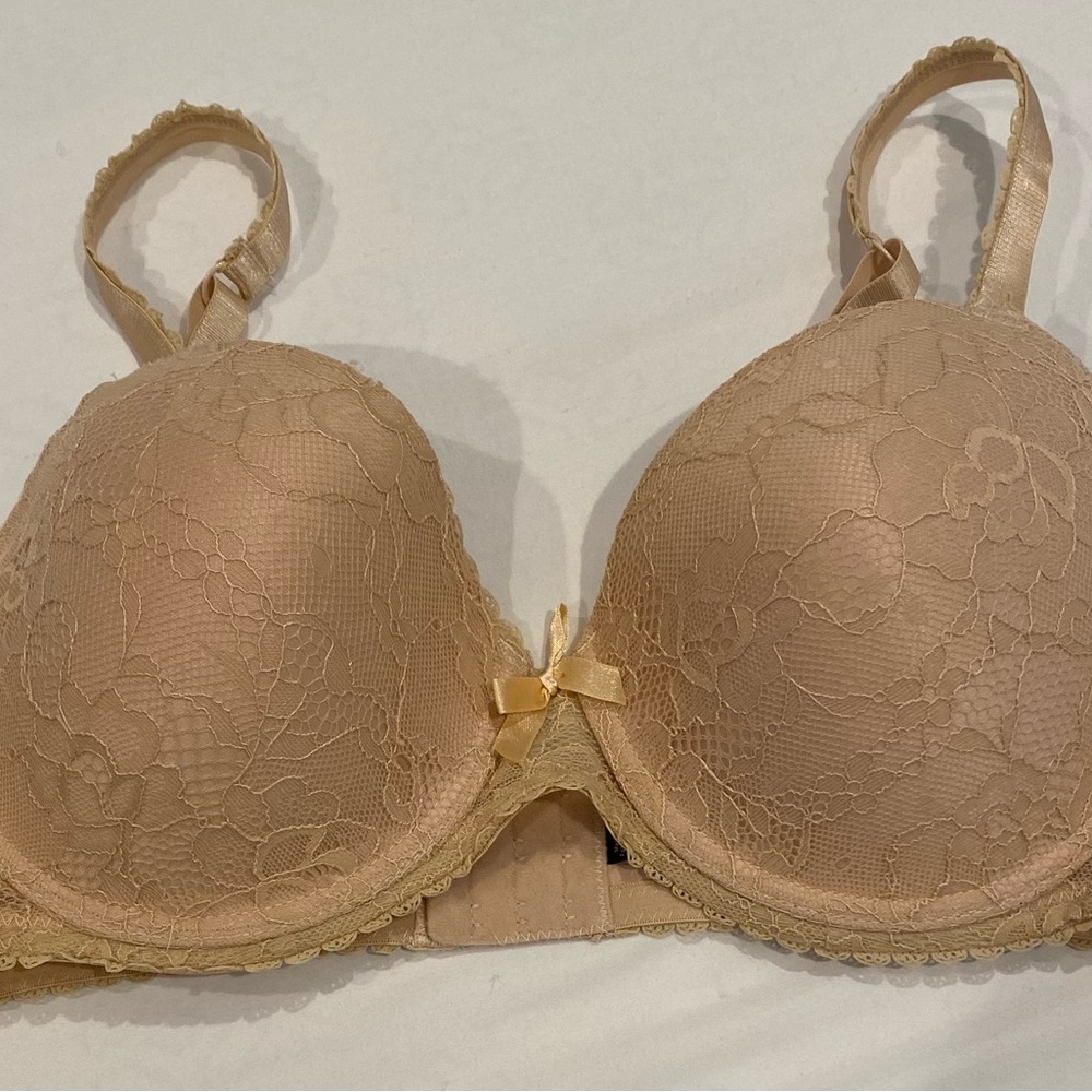 Lace covered full coverage wired bra